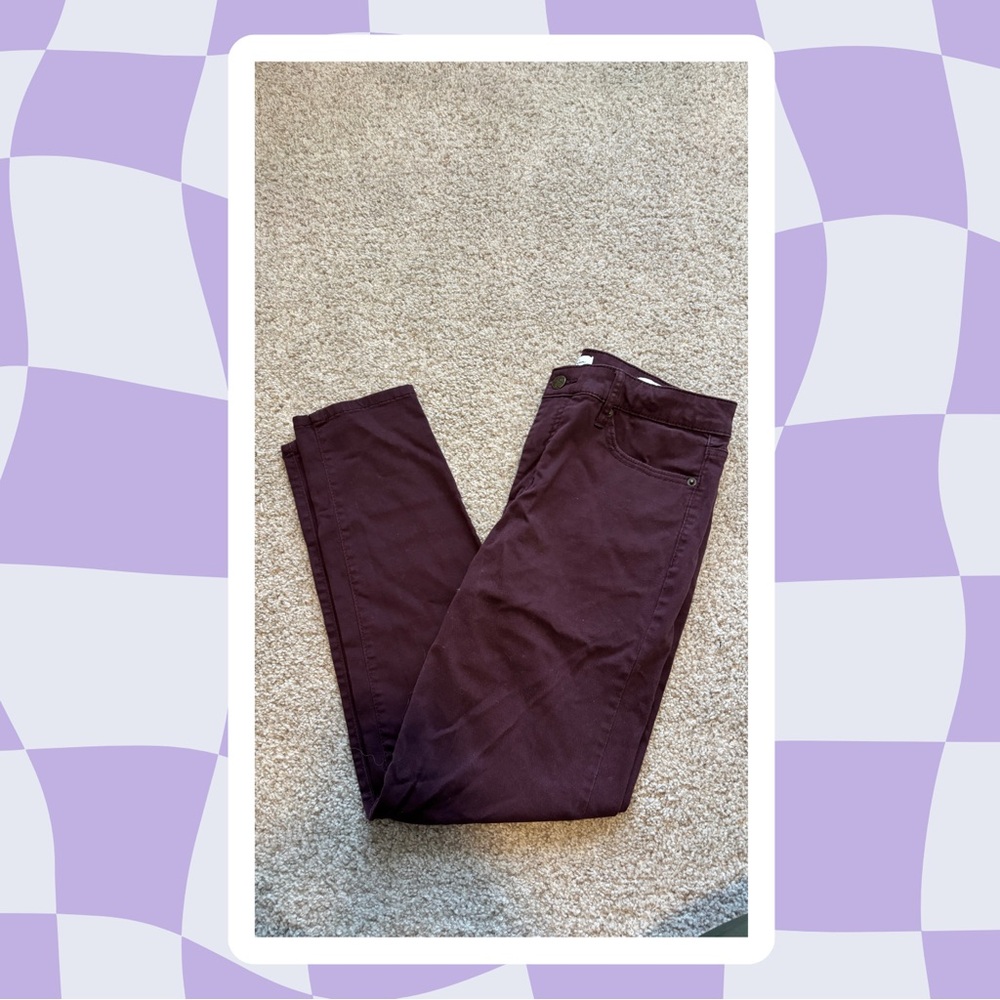Maroon High-Rise Skinny Jeans - Jessica Simpson - 8
